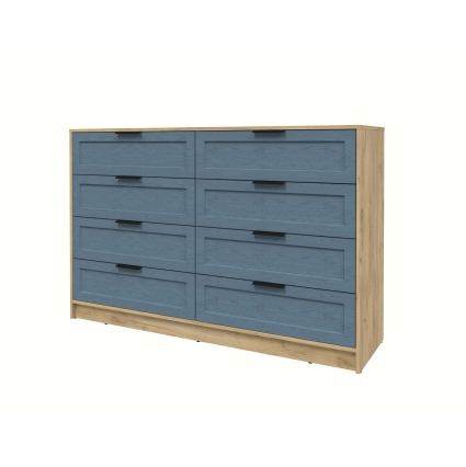 Kомод Тренд КТ-К157 (Дуб золотой ЛДСП/ Дуб лазурный ЛМДФ) Ш1565 В1020 Г451